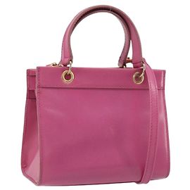 Céline CELINE Hand Bag Leather 2way Pink Gold