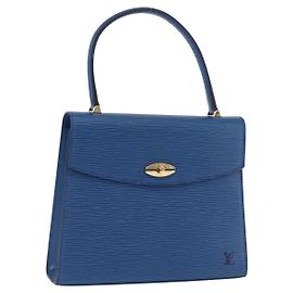 LOUIS VUITTON Epi Malesherbes Hand Bag Blue M52375 LV