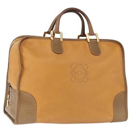 LOEWE Amazona 40 Hand Bag Leather Brown Gold