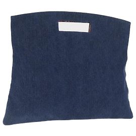 CHANEL Matelasse Hand Bag Denim Blue CC