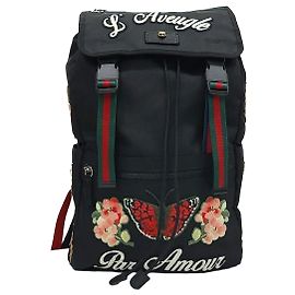 Gucci Techno Canvas Tiger Head Backpack