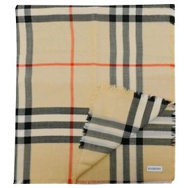 Burberry Bufanda Muffler de lana de cuadros gigantes Sand