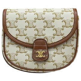 Céline Mini Vasenka Handtas Weiß Leder