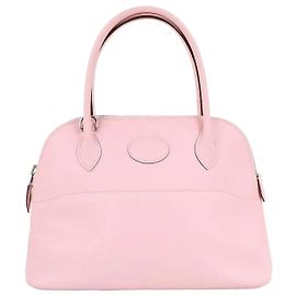 Hermès Bolide Rose Sakura Silver Hardware Stamp Swift
