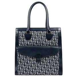 Dior Borsa Tote Oblique Canvas con una tasca