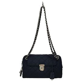 Prada Gesteppte Tessuto Crossbody-Tasche mit Kette und Schloss