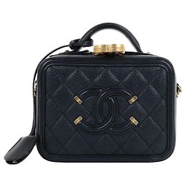 Chanel Vanity Case Series Caviar Black
