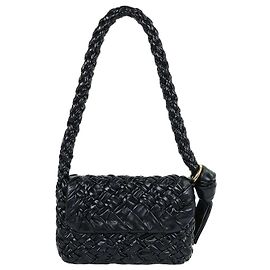 Borsa a mano Bottega Veneta Calimero S Small Nera in Pelle Intrecciato