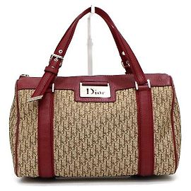 Borsa Boston Vintage Oblique Jacquard Diorese Rossa