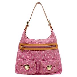 Louis Vuitton Slouchy Schultertasche aus rosa Denim