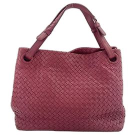 Borsa Bottega Veneta Intrecciato in rosso vino