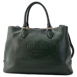 Borsa a tracolla Prada in jacquard logo
