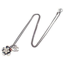 Chanel CC Flower Ladybug Placcato Argento e Acrilico
