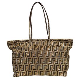 Borsa Tote Fendi Zucca in tela marrone