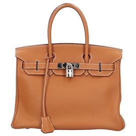 Hermès Hermes Birkin 30 Handtasche aus braunem Togo-Leder