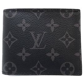 Portafoglio bi-fold Louis Vuitton Monogram Eclipse