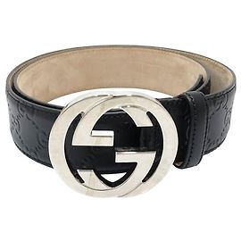 Gucci Gürtel aus schwarzem Leder