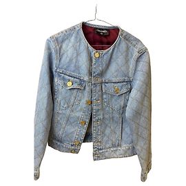 Chanel Quilted Denim Jacket with Gold-Tone Buttons