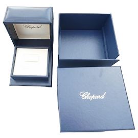 Chopard navy blue leather jewelry box for ring