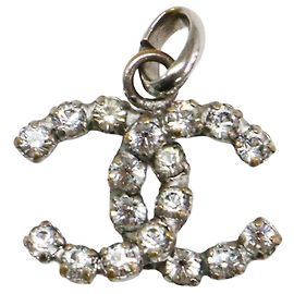 Charm pendente Chanel Coco Mark con strass
