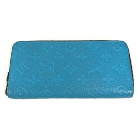 Portafoglio lungo Louis Vuitton Taurillon Blue