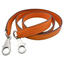 Hermès Correa de hombro de cuero naranja Hermes