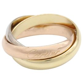 Cartier Trinity Ring 18K Gold Rosa Weiß und Gelb