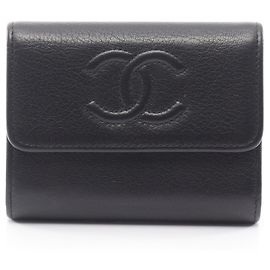 Monedero de piel Chanel Coco Mark