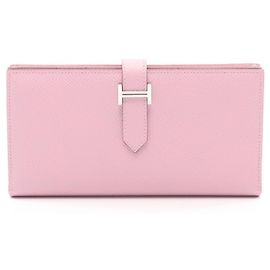 Hermès Hermes Bearn Soufflé Mauve Sylvestre Bi-fold langes Portemonnaie