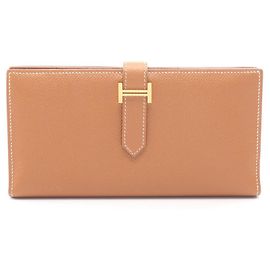 Hermès Hermes Bearn Soufflé Brown Langbeutel