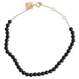 Bracciale Ginette Ny nero in oro rosa