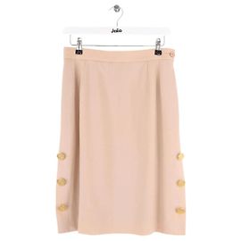 Falda de lana rosa Yves Saint Laurent