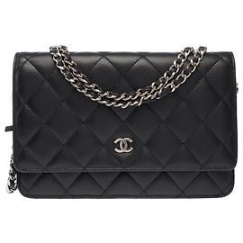 Borsa CHANEL Wallet on Chain in Pelle Nera - 103857