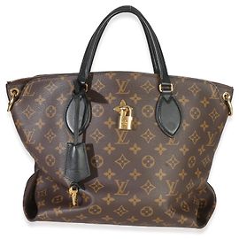 Louis Vuitton Black Monogram Canvas Flower Zipped Tote MM