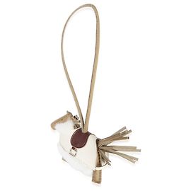 Hermès Beige Marfa Terre Craie Ecru Rodeo Robeo Plush Charm PM