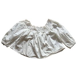 Haut Sandro en coton blanc