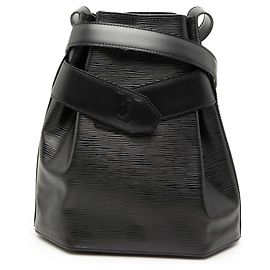 Black Louis Vuitton Epi Sac D Epaule PM Bucket Bag