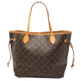 Louis Vuitton Monogram Neverfull MM Tote Bag Braun