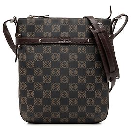 LOEWE Anagram Crossbody aus beschichtetem Canvas in Braun