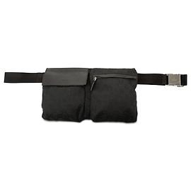 Borsa cintura Gucci GG Canvas con doppia tasca, nera