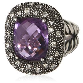 Anello David Yurman Midnight Melange in argento sterling, ametista e diamante