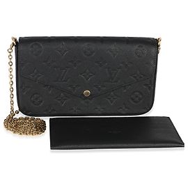 Louis Vuitton Black Monogram Empreinte Felicie Pochette