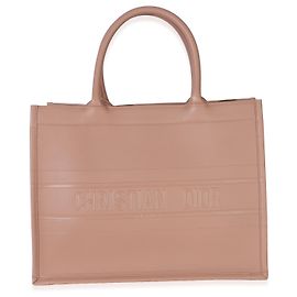 Christian Dior Book Tote Medium em pele de vitelo gofrada rosa claro