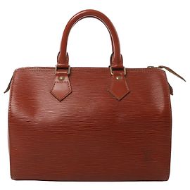 Bolso de mano Louis Vuitton Speedy 25 en cuero Epi Marrón M43013