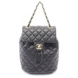 Zaino Chanel Matelassé in pelle d'agnello nera