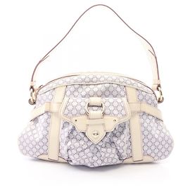 Céline Celine Macadam Schultertasche lila und weiß