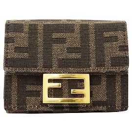 Portafoglio Trifold Marrone da Donna Fendi