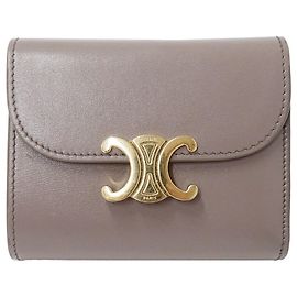 Céline Portafoglio tri-fold da donna Celine in Greige