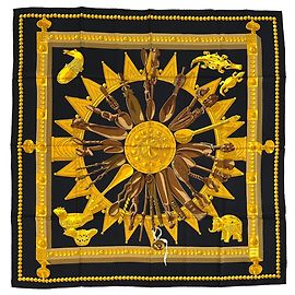 Hermès Foulard di seta Hermes - Cuillers D'AFRIQUE