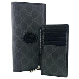 Set Portafoglio Lungo e Porta-carte Fragment Gucci GG Supreme
